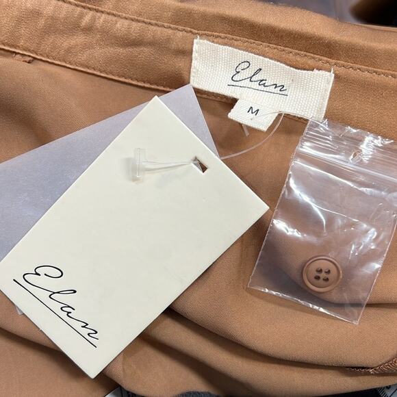 INTRO Brown Blue Gold Rust Paisley Cowl Neck Tunic  Hi Lo Long Sleeve Top NWT M - Picture 13 of 14